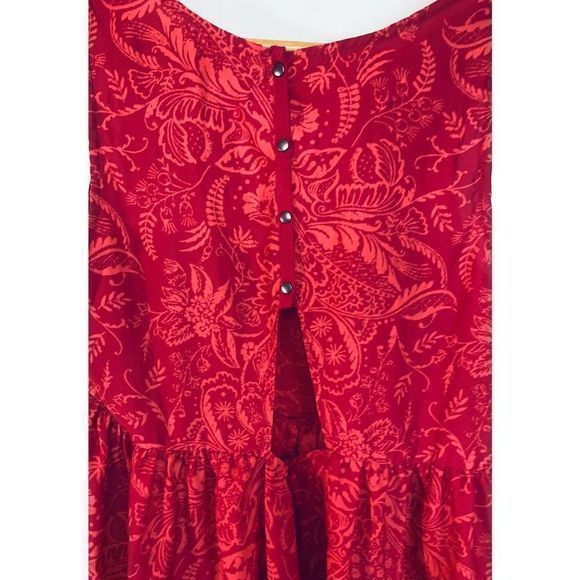 Ecote Women's Red Floral Fit & Flare Dress Size XS - Picture 4 of 6